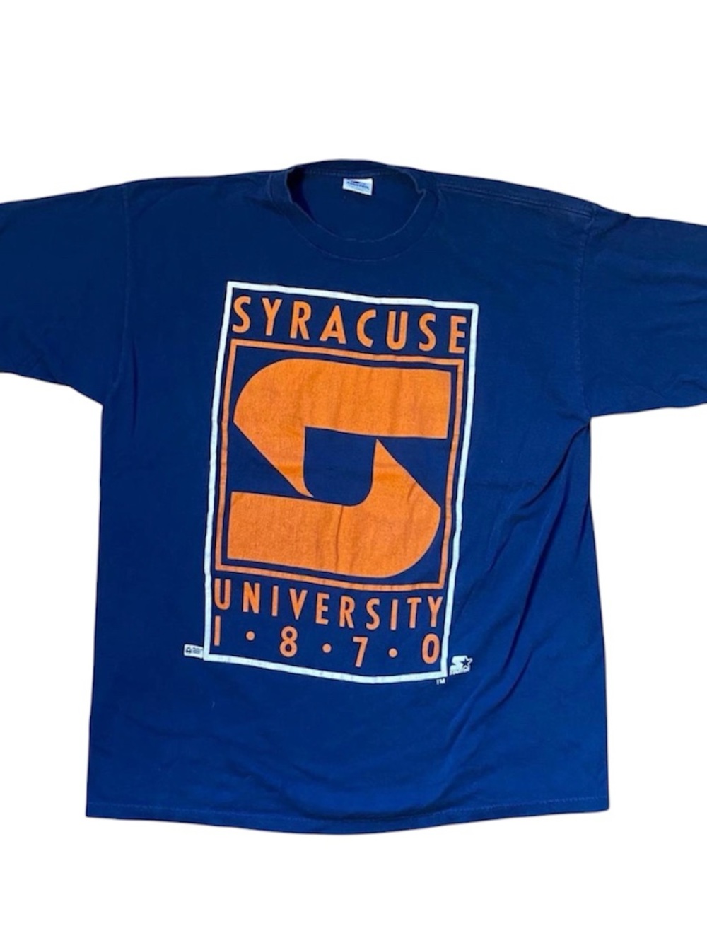 STARTER Syracuse University Blue & Orange Graphic Tee
